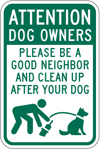Please pick up after your dog
